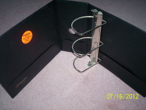 Nice clean wilson jones black 5&#034; binder with 3 locking slant-d rings for sale