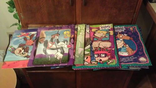 Stuart Hall - 3 Prong File Folder-28 pieces - LOONEY TUNES ,RUGRATS &amp; X GAMES