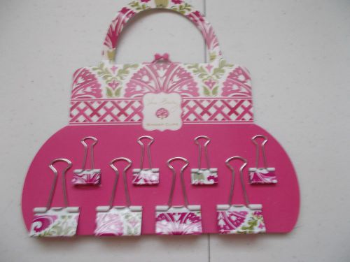 Vera Bradley Binder Clips in JULEP TULIP New