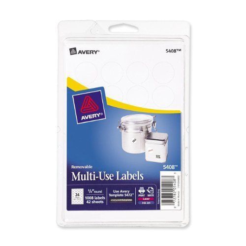Avery handwritten removable id label - 0.75&#034; diameter - 1008 / pack - (ave05408) for sale