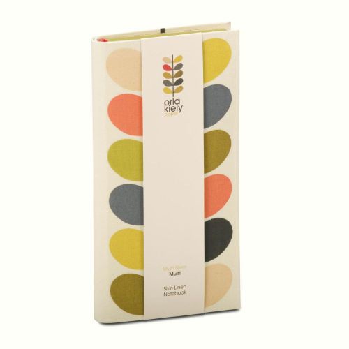 Orla kiely slim linen notebook - multi stem for sale