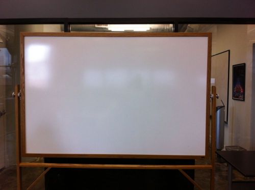 Rotating Whiteboard - Wood Frame