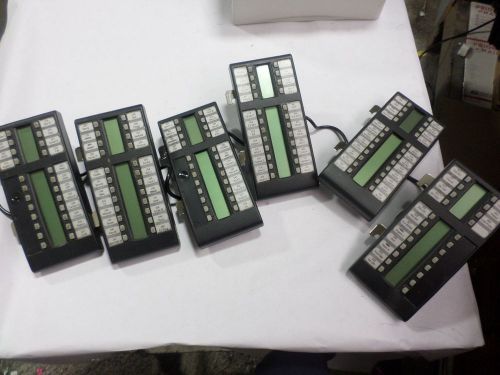 LOT OF 6 Nortel T24 KIM (Key Indicator Module), Charcoal - used working