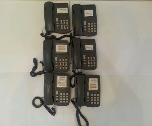 (lot of 6) avaya 6211 analog phone handset (gray) for sale