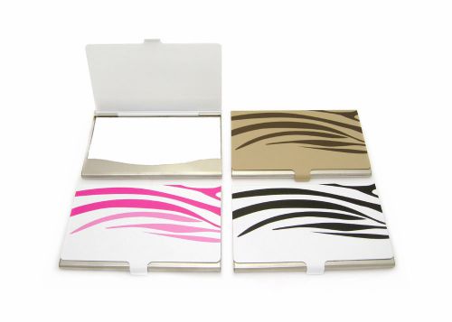 36pcs Wholesale Lot Stainless Steel Business/ID Card Case Zebra Print *PK/BK/BRW