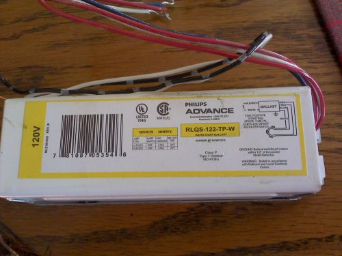 fluorescent ballasts 120Volt Advance RLQS-122-TO-W  Free Shipping