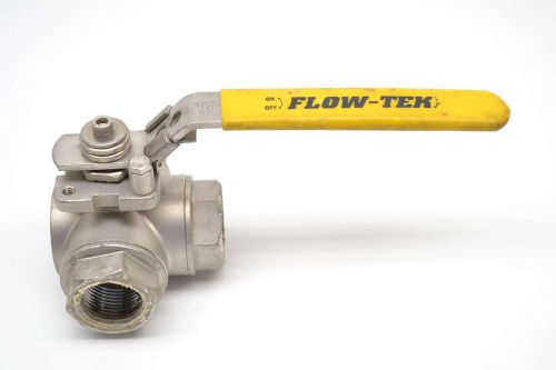 FLOW-TEK 3-WAY 800 WOG 130 SERIES 1 IN NPT STAINLESS THREADED BALL VALVE B441857