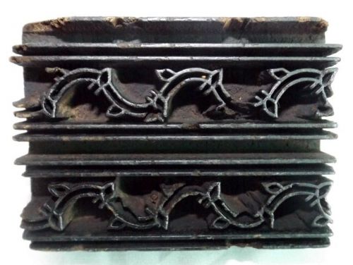 Vintage Hand Carved Vine Creeper Design Wooden Printing Block / Cut Collectible