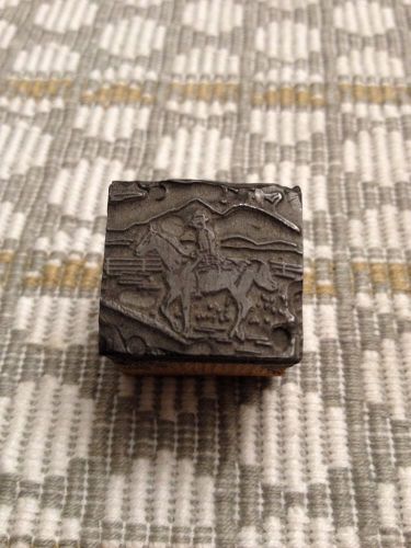 VINTAGE LETTERPRESS | HORSE, RANCH, PERSON, DETAILED | PRINT BLOCK