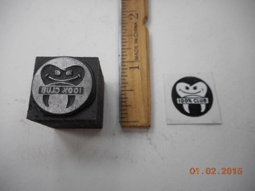 Printing Letterpress Printers Block, Dentistry, 100% Club, Smiling Tooth