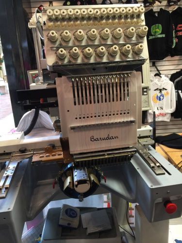 Barudan embroidery machine 15 needle ,vinly cutter ,heat press mug machine