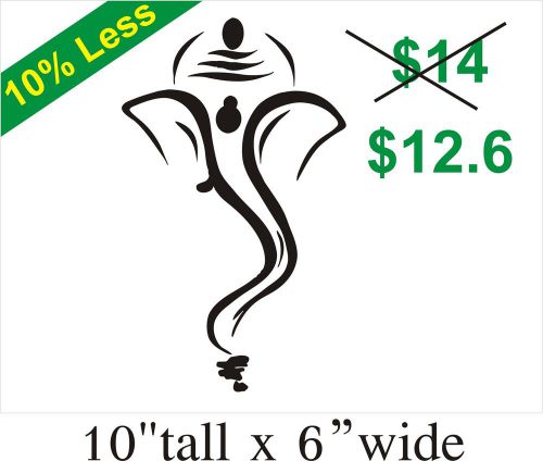 2X Om Aum Lord Ganpati Ji Car Vinyl Laptop Truck Sticker Decal Art - 1466