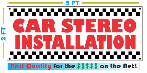 CAR STEREO INSTALLATION Banner Sign NEW Larger Size Best Price for The $$$$$