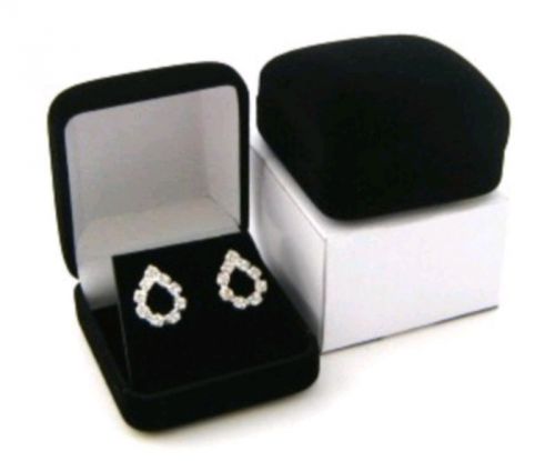 24 black velvet earring pendant jewelry display gift boxes for sale