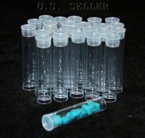 PACK OF 25 ROUND CLEAR PLASTIC STORAGE TUBES 2&#034;