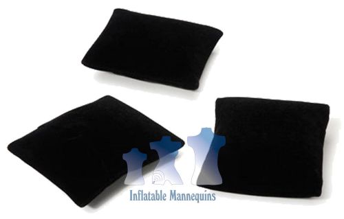 Jewelry Display Pillows, Black Velvet, 3 pack