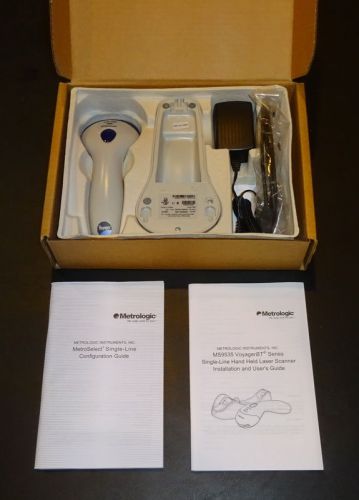 Metrologic MS9535 Voyager BT Barcode Scanner in Box, Complete   White
