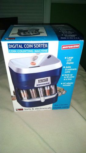 Digital Coin Counter Sorter Machine Motorized LCD Display