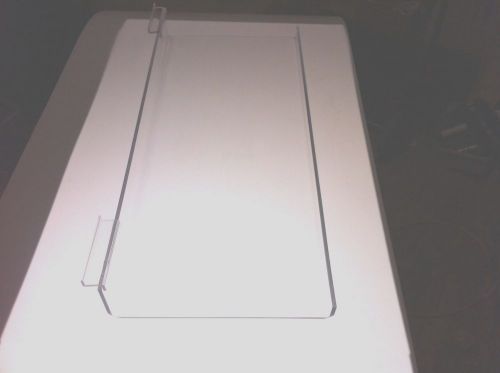 1 Each 36&#034; x 8&#034; Acrylic Slatwall Shelf with 1&#034; lip 3/16&#034; Non-glare