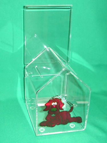 Acrylic  donation box humane society &amp; animal rescue donation resting dog w/pl for sale