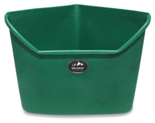 High Country Plastics 24&#034; Corner Feeder Sloped Bottom Corner Installation Green