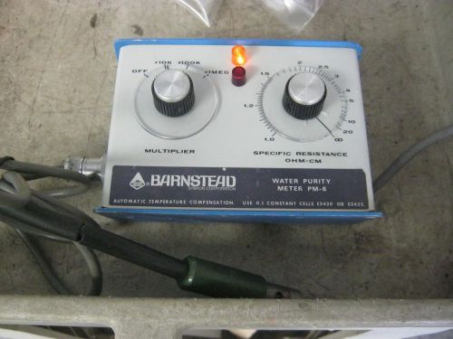 Barnstead Sybron Model: PM-6 Water Purity Meter &lt;   J