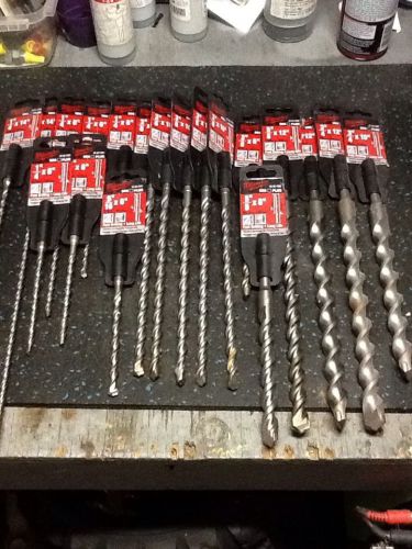 Huge Lot Milwaukee Hammer Drill Bits. Wood Owl Auger Bit