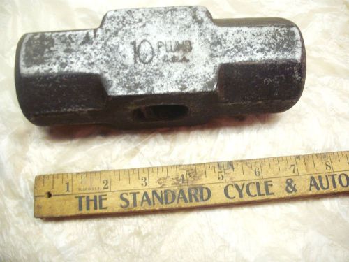 old used tools tools 10 lb..sledge hammer PLUMB stone mason blacksmith