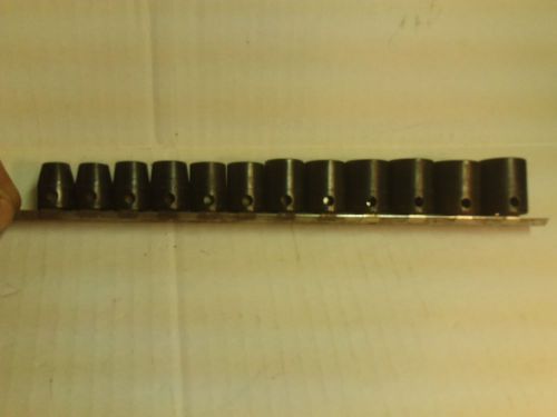 Snap-on 12pc shallow metric impact socket set 3/8&#034; drive 6pt 8-19mm for sale