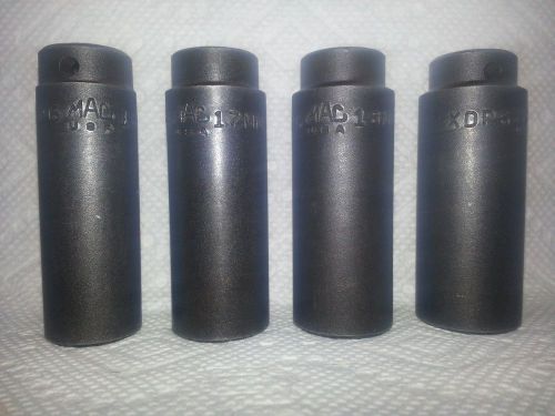 Mac 4pc Impact Socket Set 6 points XDP6 - 16,17,18,&amp;19MM