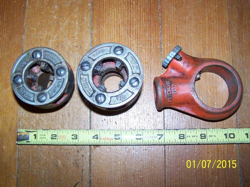 Ridgid 00-r ratcheting pipe threader w/3/4&#034; &amp; 1/2&#034; dies for sale