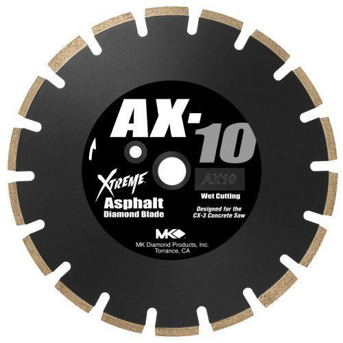 Mk diamond ax-10 wet cut asphalt blade 159617 new for sale