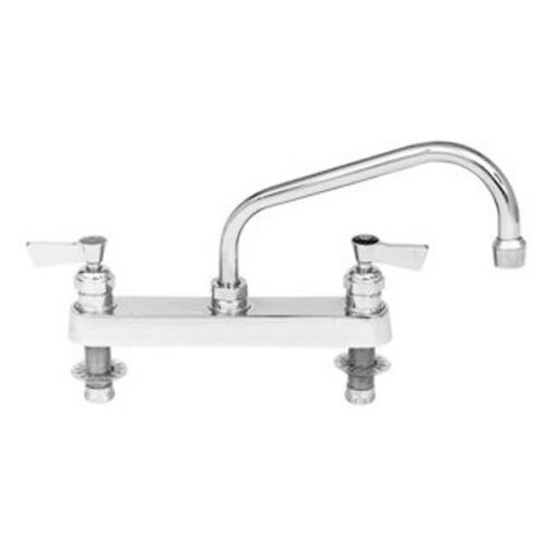 Fisher 8&#034; deck mount stainless steel faucet 8&#034; swivel spout no lead 67385+54399 for sale