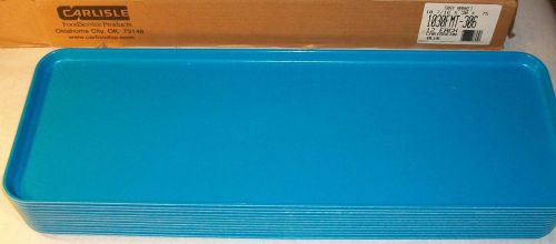 NEW CASE OF 12 CARLISLE BLUE MARKET TRAYS 30&#034;x10&#034; DOUGHNUTS/ DELI/ FOOD/ SERVING