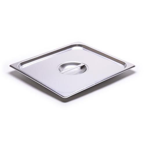 Two-Third-Size Steam Table Pan Solid Cover 24 Gauge Stainless Steel Pan 119-174
