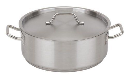 Brazier roy ss braz 25-25 qt stainless steel w/ lid royal industries for sale