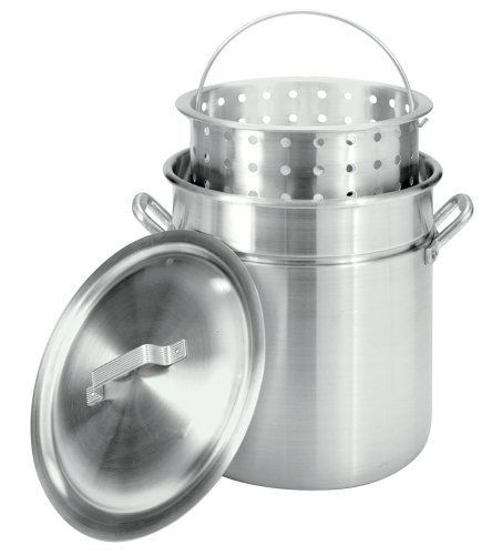 New! 42 quart aluminum home soup/stew/chili broiling stockpot w free shipping! for sale