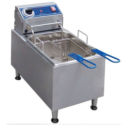 Globe PF16E Fryer, Electric, Countertop, 16 Lb. Oil Capacity, Single Frypot With