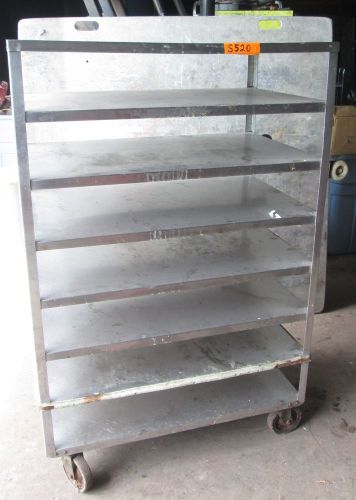 VINTAGE CART STAINLESS ROLLING 8 SHELVES  RESTAURANT  &#034;S520&#034;