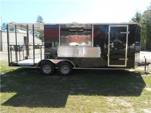 NEW 7x20 7 x 20 Custom Enclosed Concession Food Vending BBQ Trailer w/ Porch