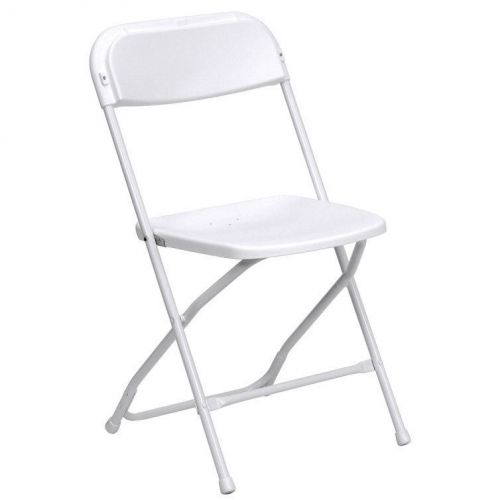 Commercial quality white color plastic folding chairs for sale