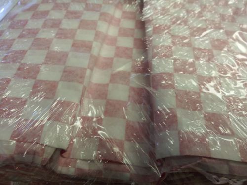 12&#034; x 12&#034; RED CHECKERED DELI PAPER (1,000 PAPER TISSUES PER BOX ) CLOSEOUT