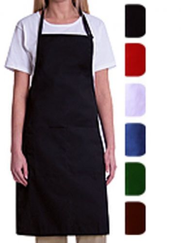 12 NEW BURGUNDY SPUN POLY COMMERCIAL RESTAURANT KITCHEN BIB APRONS