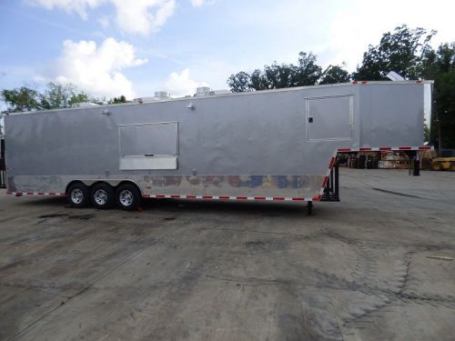 Concession trailer 8.5&#039;x41&#039; silver frost- enclosed gooseneck (with appliances) for sale