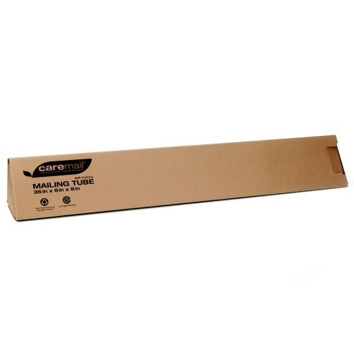 10 Triangle Triangular Mailing Tubes 36x6x6 Cardboard Self Locking Caremail