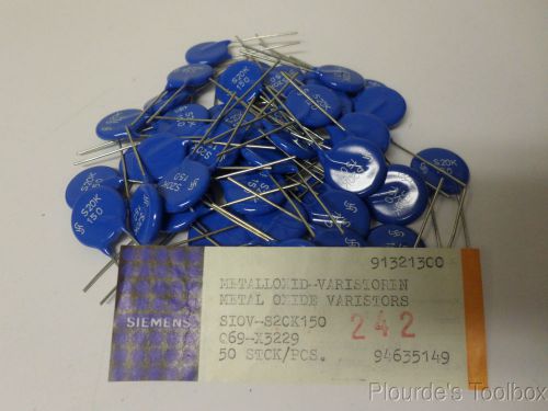 Lot of (50) New Siemens 20mm Metal Oxide Varistors, 470VDC Rating, SIOV-S20K150