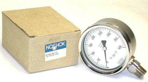 BRAND NEW IN BOX NOSHOK PRESSURE GAUGE 0-400 PSI 1/2&#034; ANPT 40-400-400