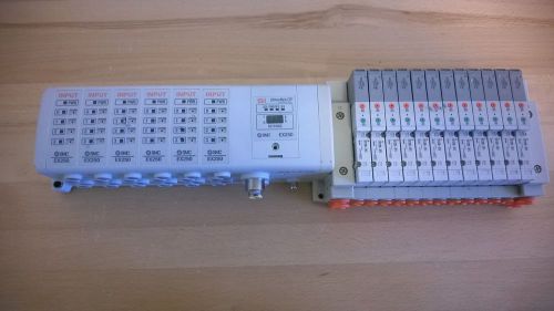 SMC EX250-SEN1 Ethernet/IP with 12, SV1200-5FUD Solenoids and 6 EX250-IE3 Inputs