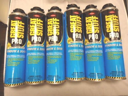 Lot (6) 20oz Cans Dow Great Stuff PRO Window &amp; Door Foam Sealant FREE SHIPPING