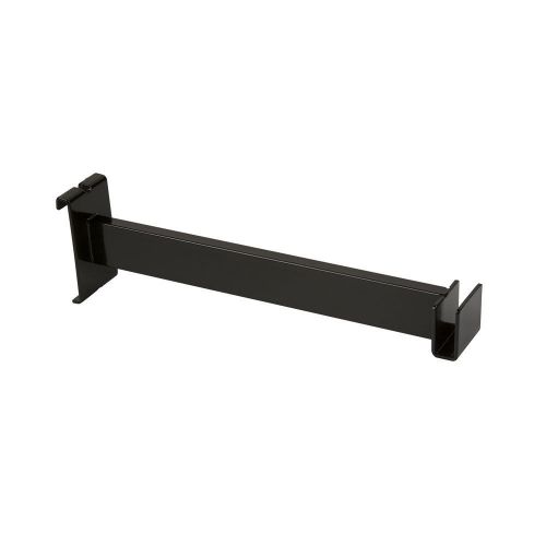 Gridwall 12&#034; Hangrail Bracket For Rectangular Tubing Black - Box Of 10 Pieces